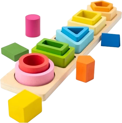 Wooden shape sorter